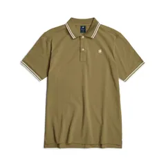 ジースター メンズ トップス ポロシャツ G Star Gstar Dunda Stripe Polo Shirt Ensis Green グリーンのサムネイル