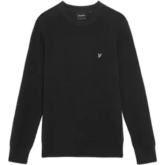 ライルアンドスコット メンズ アウター ニット・セーター クルーネック Lyle and Scott Lyle Rib Crew Neck Sn54 Black Ice X002 ブラックのサムネイル