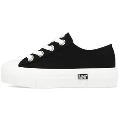 リー レディース シューズ スニーカー Lee Isla Canvas Low Trainers Womens Black ブラックのサムネイル