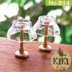 ミニチュア　ドールハウス　デスクランプ　2個セット　クリア　1/12スケール