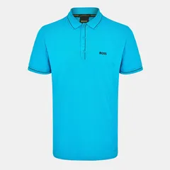 ボス メンズ トップス ポロシャツ 半袖 Boss Mens Paule ShortSleeve Polo ShirturquoiseAqua ターコイズのサムネイル