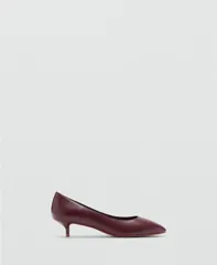 マンゴ レディース シューズ サンダル MANGO Womens Round Toe Kitten Shoes Burgundy バーガンディのサムネイル