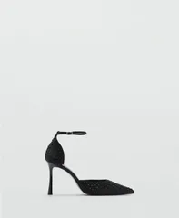 マンゴ レディース シューズ サンダル ヒール MANGO Womens Crystal Heel Shoes Black ブラックのサムネイル