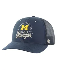 47 ブランド メンズ アクセサリー 帽子 47 Brand Mens Navy Michigan Wolverines Pitstop Trucker Adjustable Hat Navy ネイビー