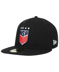 ニューエラ メンズ アクセサリー 帽子 New Era Mens and Womens USWNTeam Basic 59FIFTY Fitted Hat Black ブラック