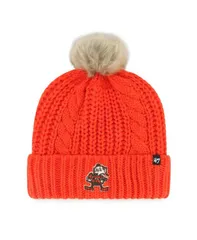 47 ブランド レディース アクセサリー 帽子 ニット 47 Brand Womens Orange Cleveland Browns Meeko Cuffed with Pom Knit Hat Orange オレンジ