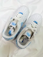 ナイキ エアフォース1 白 ブルー CHECK