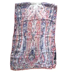 エトロ スカーフ ストール ショール アクセサリー 総柄 ペイズリー柄 シルク ピンク パープル マルチカラー ETRO エレガント 上品 華やか 高級感 洗練 スタイリッシュ コーデアクセント