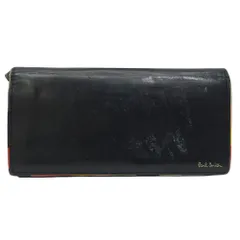 ポールスミス 長財布 二つ折り 財布 折財布 ブラック ストライプ レザー ロゴ Paul Smith エレガント 上品 高級感 洗練 スタイリッシュ ビジネス