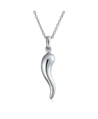 ブリング メンズ アクセサリー ネックレス・チョーカー・ペンダントトップ レース Bling Jewelry Amulet Italian Horn Pendant Necklace For Women Sterling Silver シルバー