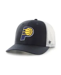 47 ブランド メンズ アクセサリー 帽子 ロゴ 47 Brand Mens Navy Indiana Pacers Primary Logo Trucker Adjustable Hat Navy ネイビー