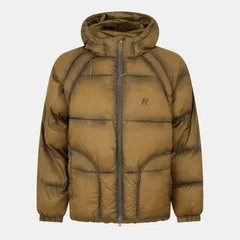 リプレゼント メンズ アウター ジャケット・ブルゾン Represent Mens Translucent Medium Puffer Jacket Dark Olive オリーブのサムネイル
