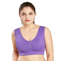 ナイトブラ スポーツブラ 大きいサイズ 育乳 ノンワイヤ― 脇高 脇肉 谷間 カップ付き パッド取外 お休みブラ ハーフトップ シンプル 無地 ha9