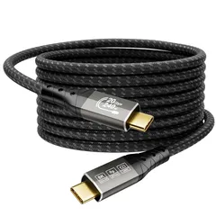【新品】 ZIKNYDO 長さ5m USB-C ＆ USB-Cケーブル、最大20Gbpsのデータ転送速度に対応、240W充電対応、8K@30Hz、4K@60Hz/ 144Hz 映像出力、USB ケーブル Type-C (モニター、ノートパソコン、MacBo 0