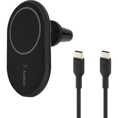 【新品】 【.co.jp限定】 Belkin MagSafe対応 ワイヤレス車載充電器 7.5W エアコン吹き出し口用 USB-C to Cケーブル(1.2m)付属 (シガーチャージャー別売り) iPhone16/15/14/13/12シリーズ対応 ブラッ 0