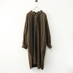 カレンソロジー リネン100% ロングシャツワンピース マキシ丈 麻 日本
