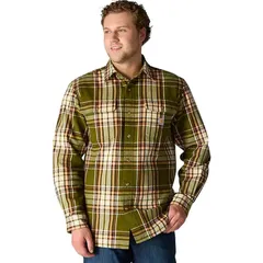 カーハート メンズ トップス シャツ Carhartt Loose Heavyweight Flannel LS Plaid Shirt Mens Dark Bronzed Green グリーン