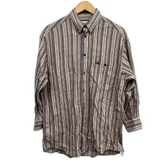 MISSONI SPORT(ミッソーニスポーツ) 長袖シャツ サイズＭ M メンズ - ボルドー×ネイビー×マルチ ストライプ