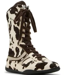 スティーブ マデン レディース ボトムス カジュアルパンツ プリント スニーカー Steve Madden PaxtinC Cow Print Haircalf HighTop Sneakers BrownMulti ブラウン