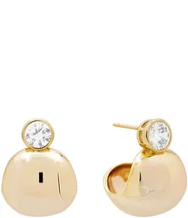 シャシ レディース アクセサリー ピアス・イヤリング SHASHI Bezel Gold Hoop Earrings Gold ゴールドのサムネイル