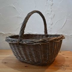 山葡萄 工芸品 天然素材 楕円形 バスケット 持ち手付き トレー かご 籠