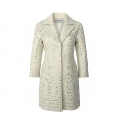 28c11 VALENTINO ヴァレンティノ ミラーコート チェスターコート ウールコート アウター JB3CA0H11CJ 40 ホワイト レディース 女性用u02tのサムネイル