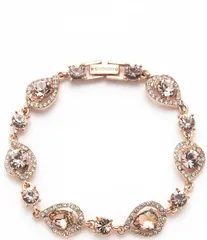 ジバンシー レディース アクセサリー ブレスレット・バングル・アンクレット Givenchy Crystal Pear Stone Line Bracelet Rose Gold ゴールド