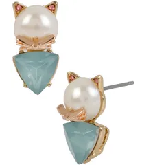 ベッツィジョンソン レディース アクセサリー ピアス・イヤリング Betsey Johnson Pearl Cat Stud Earrings Pearl パールのサムネイル