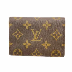 ルイ・ヴィトン(Louis Vuitton) ルイ・ヴィトン 名刺入れ・カードケース モノグラム ポルト2カルトヴェルティカル  M60533  ブラウンメンズ レディース
