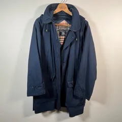 【管2603-51】Burberrys DRUMMOND  バーバリーズ  フーデッドコート BAN92-192 ネイビー ノバチェック