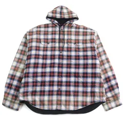 美品○BALENCIAGA バレンシアガ 23SS 699223 BLEACHED PLAID HOODED SHIRT コットン100% ヴィンテージ加工 フーデッド フランネルブルゾン  マルチカラー S ハンガー・ガーメント付 伊製 正規品 メンズのサムネイル