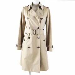 美品◎BURBERRY LONDON バーバリーロンドン B1A89-630-51 コットン ライナー付き トレンチコート 裏・ライナーノバチェック柄 ベージュ 36 日本製 正規品 レディース