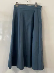 ピC290⚫︎PROPORTION BODY DRESSipNG⚫︎プロポーションボディドレッシング⚫︎ロング⚫︎フレア⚫︎スカート⚫︎タック⚫︎編み込みリボン⚫︎sizeM⚫︎青