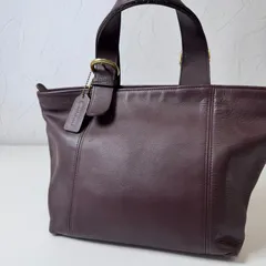 ✨BCランク COACH old coach vintage   glove-tanned leather Handbag brown 4133 「109EL」