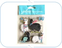 EJ63 JOLEE'S 3Dシール llama リャマ ラマ ふわふわ デザイン 立体 ステッカー アルバム 飾り デコレーション 南アメリカ 動物 アンデス スクラップブッキング