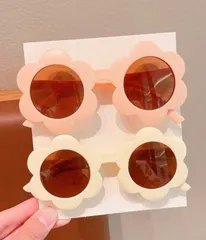 子供用 眼鏡 花 ファッション Uvカット  男の子 女の子 2点セット　サングラス