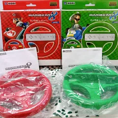 マリオカート8 ハンドル for Wiiリモコン マリオ ルイージ 2個セット HORI ホリ Wii WiiU 周辺機器 ステアリング コントローラー レーシングゲーム 対戦 ファミリー 家族 親子 遊び まとめ売り セット ✨🌸✨任天堂ライセンス品✨