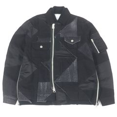 sacai Oxford Blouson Jacket バッグ付 黒 - メルカリ