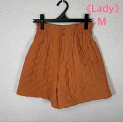 《Lady》【希少/デッドストック】80's-90's JEAN-COX キルティング ハーフパンツ オレンジ C-OS 2270 YM