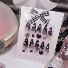 blackgradation chrome 🎀†❤︎ Mサイズ ネイルチップ