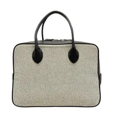 maisoncanau(メゾンカナウ) ハンドバッグ ボックスボストンM 黒×ベージュ レザーのサムネイル