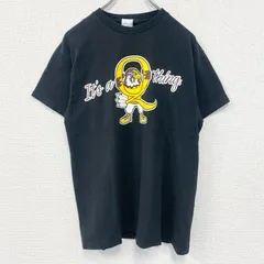 古着 used　00s　PRO WEIGHT　半袖カレッジプリントTシャツ　クインクシー大学　クルーネック　Y2K　黒　Mサイズ