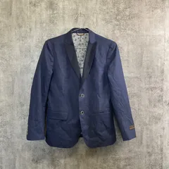 【T-565】MONSIEUR NICOLE テーラードジャケット ネイビー 46 メンズM相当 Super120のサムネイル