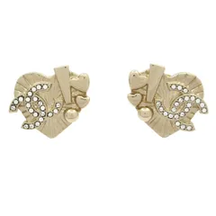CHANEL(シャネル) ピアス美品  - ゴールド×クリア ハート