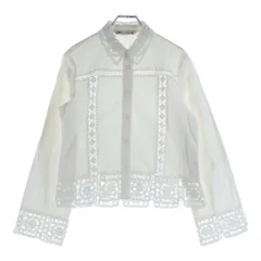 ZARA (ザラ) レース装飾 長袖シャツ ホワイト