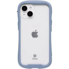 【Amazon.co.jp 限定】iFace Reflection iPhone 15/14/13 ケース ケース クリア 強化ガラス (ペールブルー)【エコPKG】【 アイフェイス アイフォン15 14 13 カバー スマホケース 透明 耐衝撃 ストラップホ