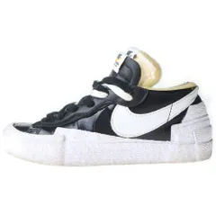 NIKE (ナイキ) ×sacai BLAZER LOW BLACK PATENT LEATHER サカイ ブレザー ブラックパテント ローカットスニーカー レディース ブラック/ホワイト US4/23cm DM6443-001