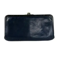 genten(ゲンテン) 長財布 - ダークネイビー×ダークブラウン がま口 レザー