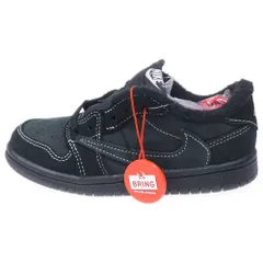 NIKE (ナイキ) ×TRAVIS SCOTT TD AIR JORDAN 1 LOW BLACK PHANTOM DO5441-001 ブラックファントム ローカットスニーカー ブラック 10cm