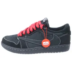 NIKE (ナイキ) ×TRAVIS SCOTT AIR JORDAN 1 LOW OG SP BLACK PHANTOM DM7866-001 エアジョーダン1 ブラックファントム ローカットスニーカー ブラック US9/27cm